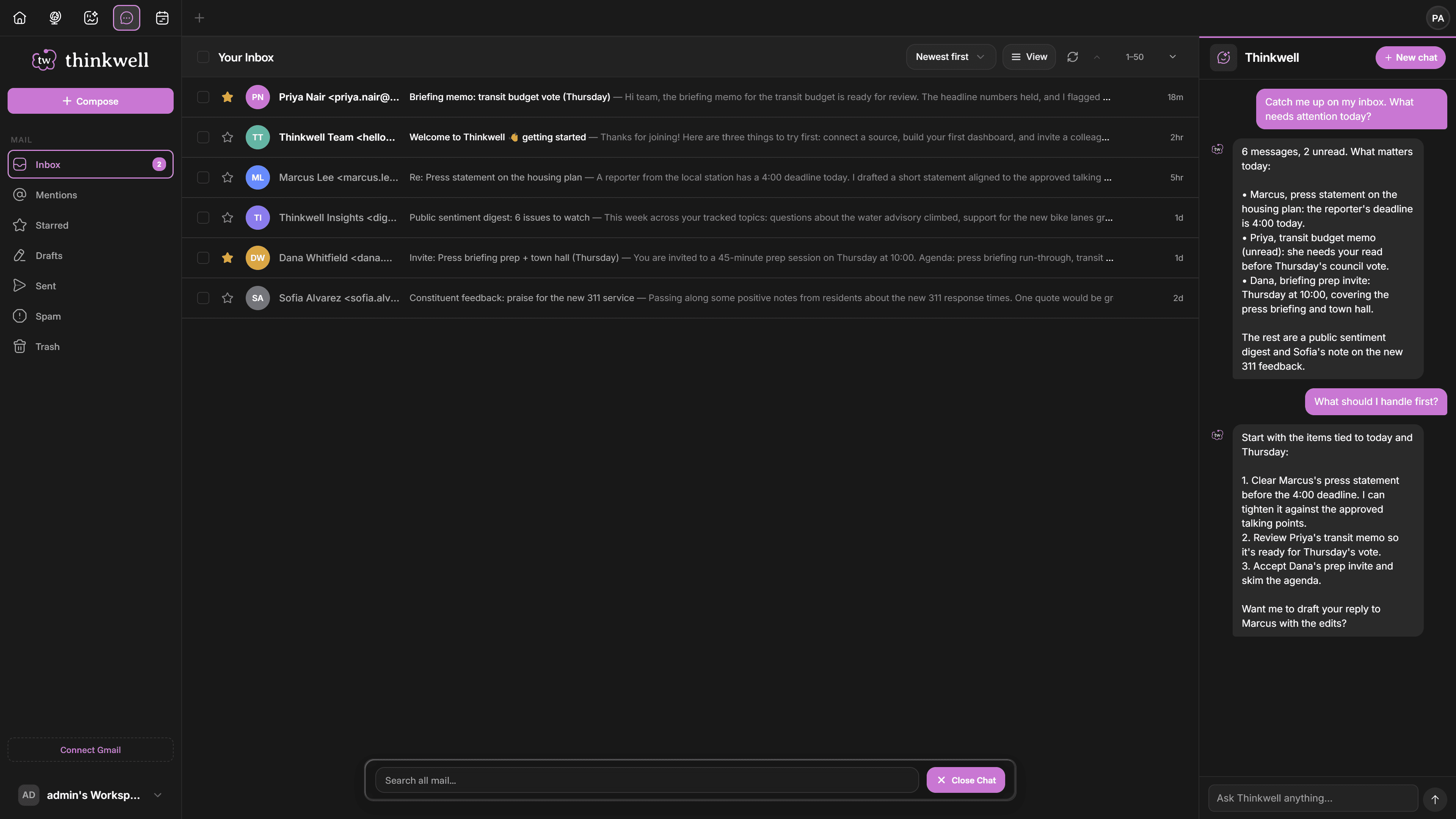 Thinkwell™ Message Hub module