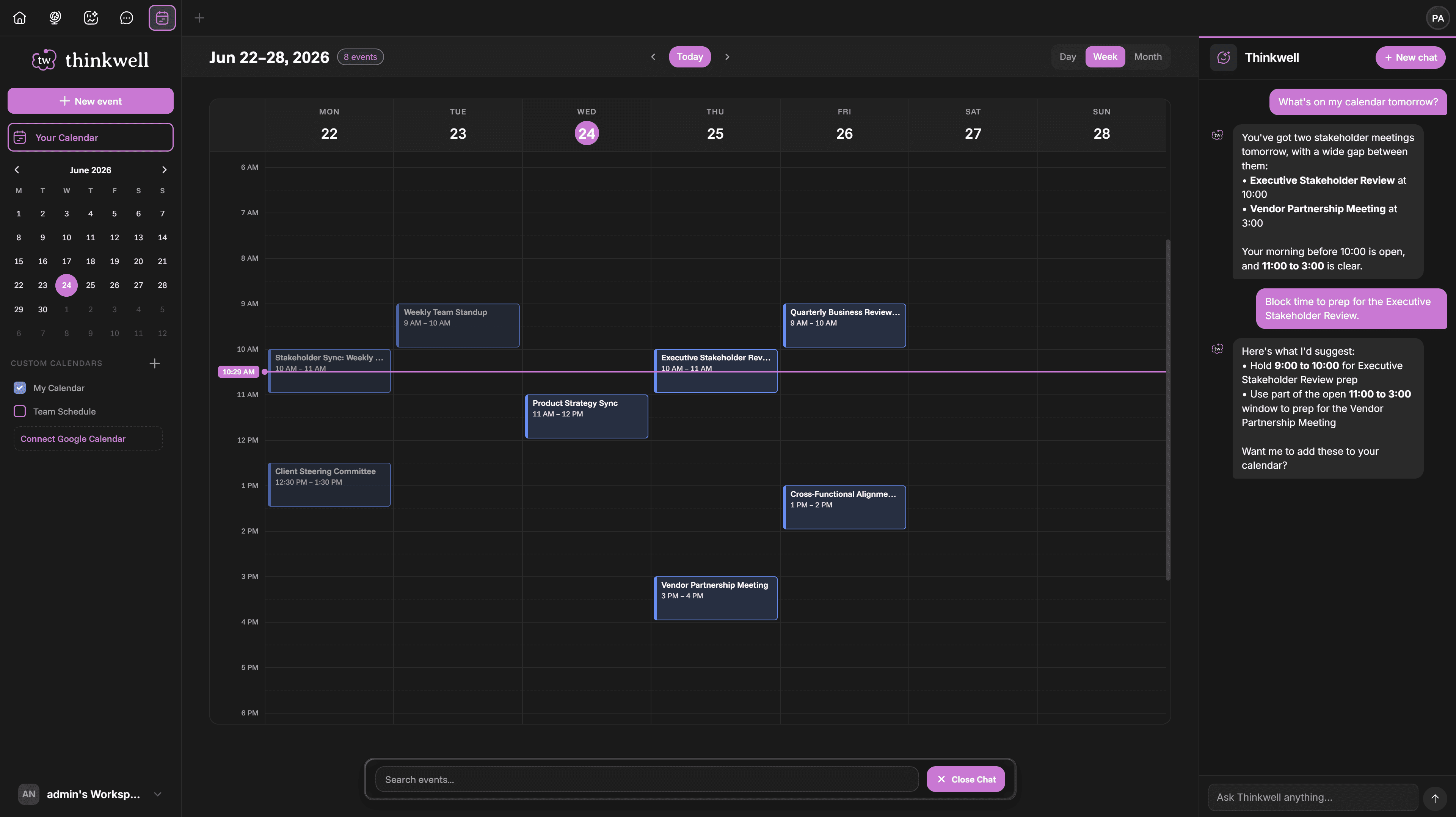 Thinkwell™ Time Planner module